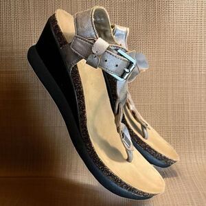 Hocus Pocus Braided Wedge Farrah Vegan Leather Sandals Sz 7